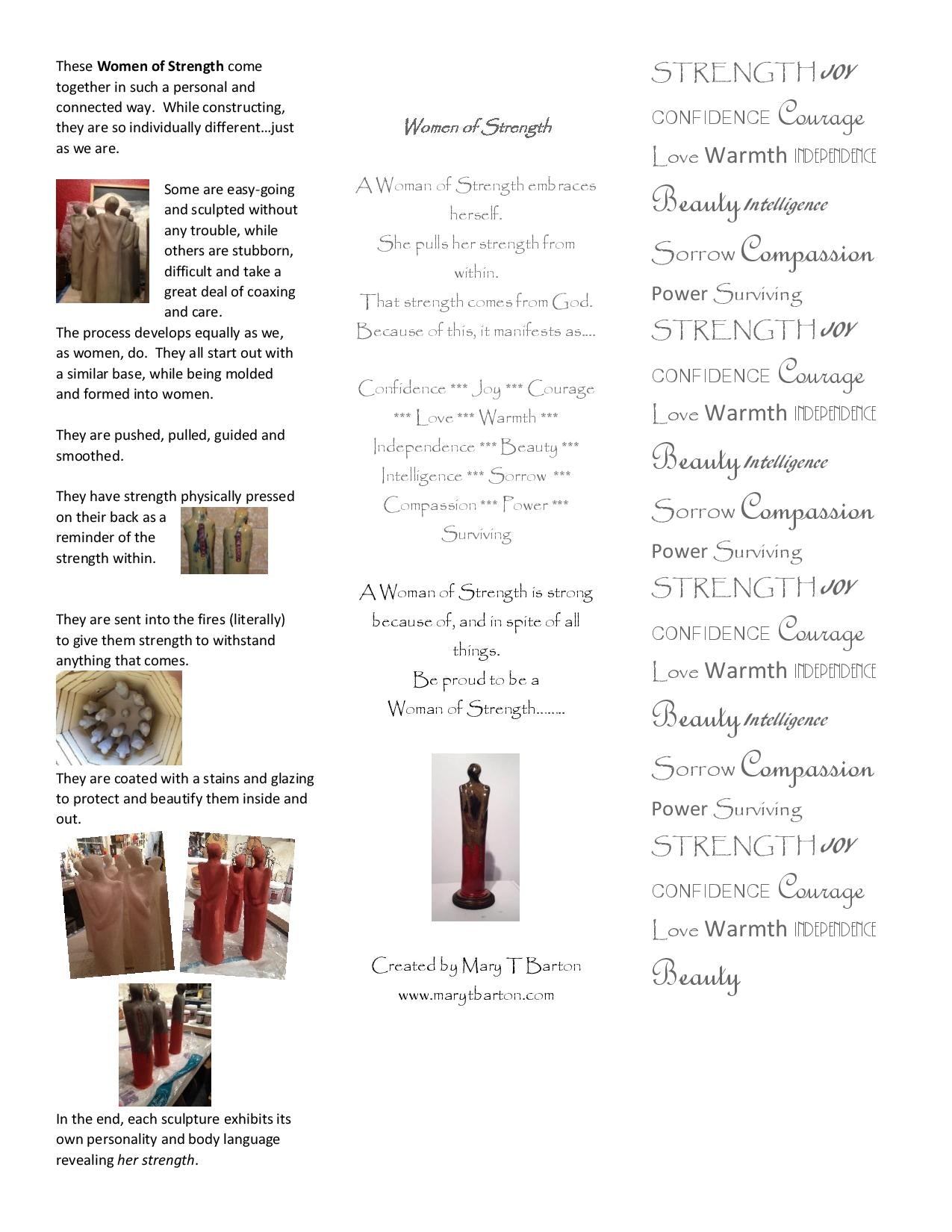 Women of Strength Sculpture - Series 23 #11