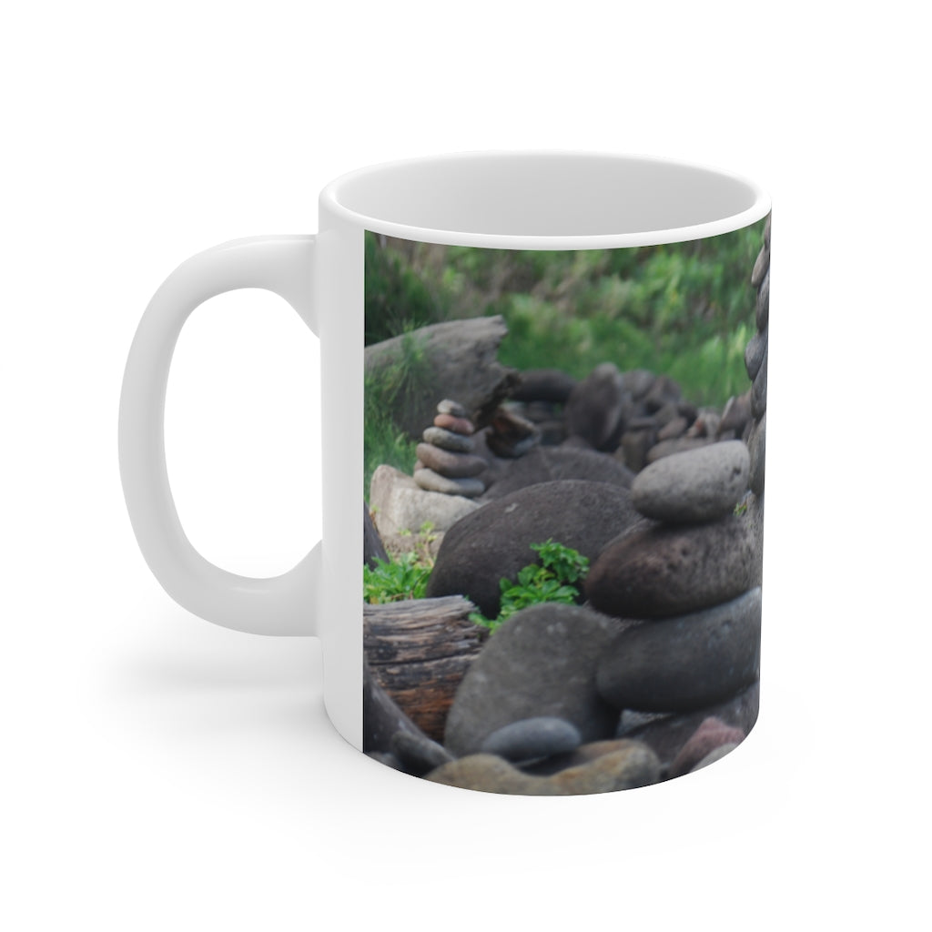 Stacked Beach Stones Ceramic Mug 11oz