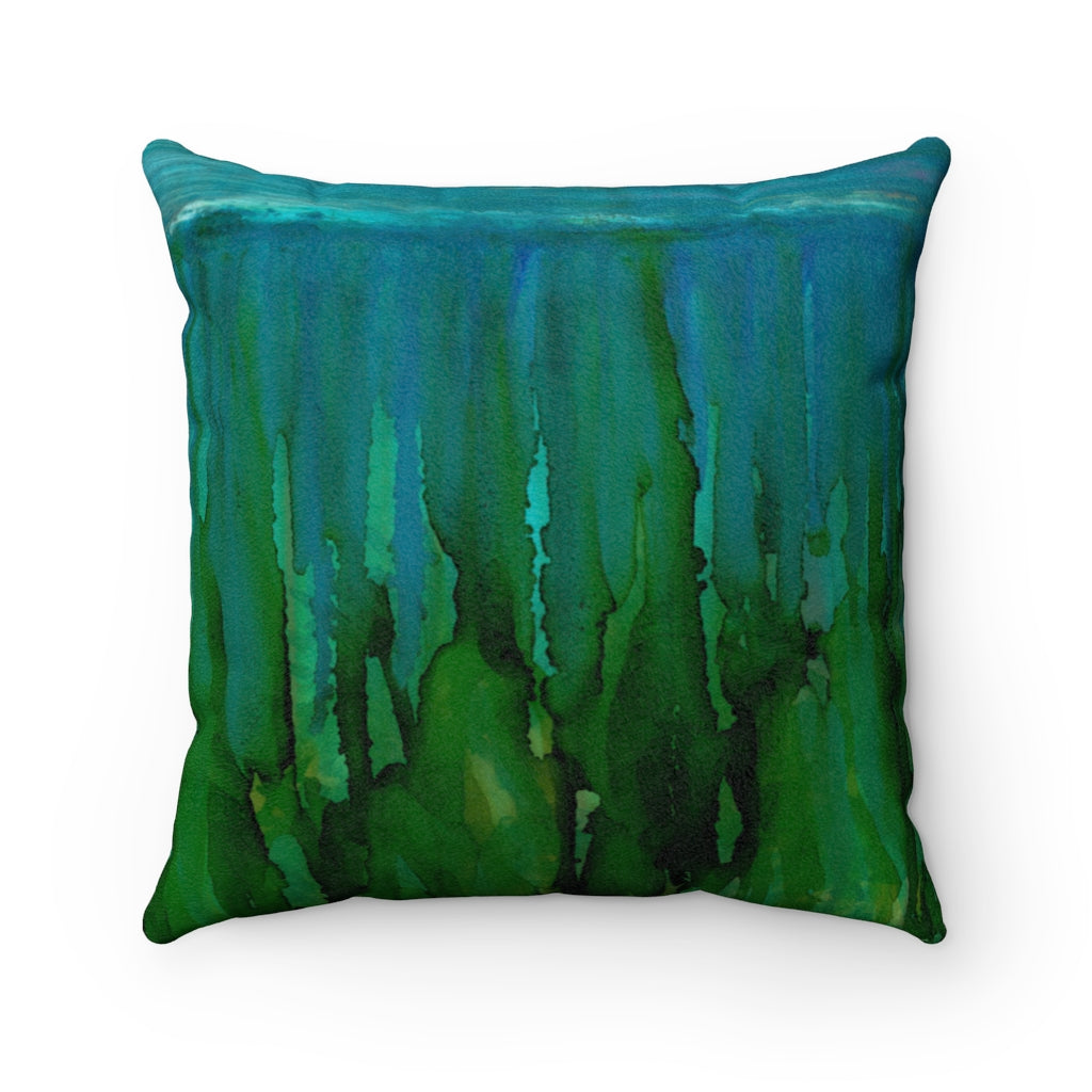 Beauty Faux Suede Square Pillow