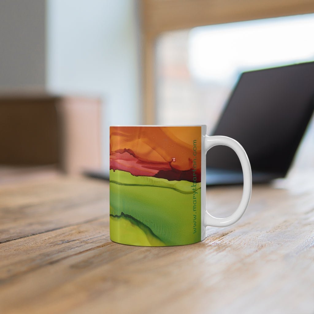 Meadow Sunset Ceramic Mug 11oz