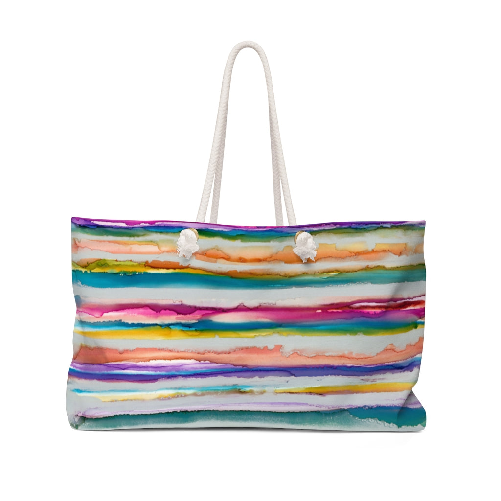 Rainbow Tote Bag Women, Rainbow Stripe Canvas Tote