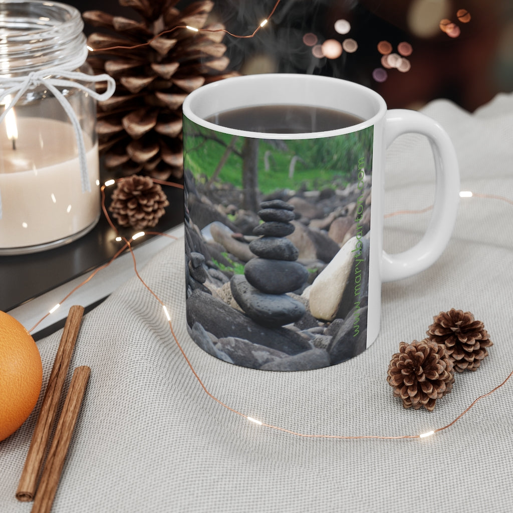 Stacked Beach Stones Ceramic Mug 11oz