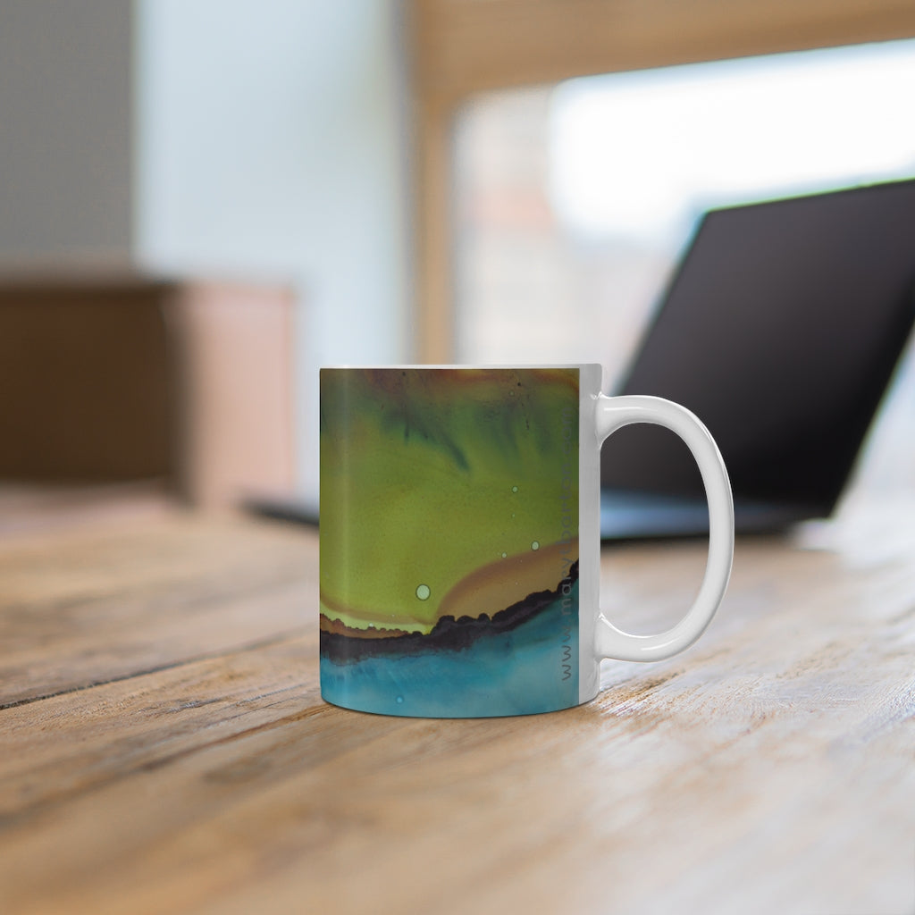 Resting on the Edge Ceramic Mug 11oz