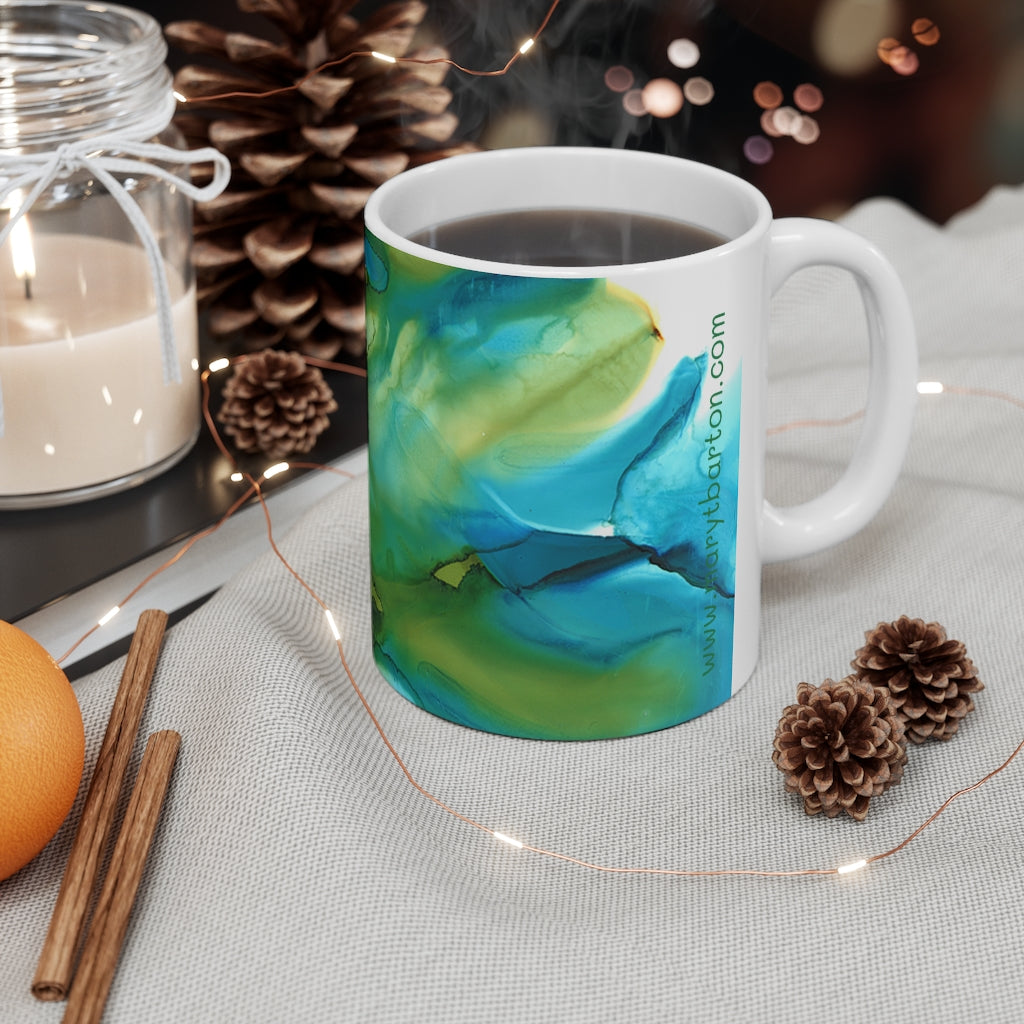 Blue Landscape Ceramic Mug 11oz