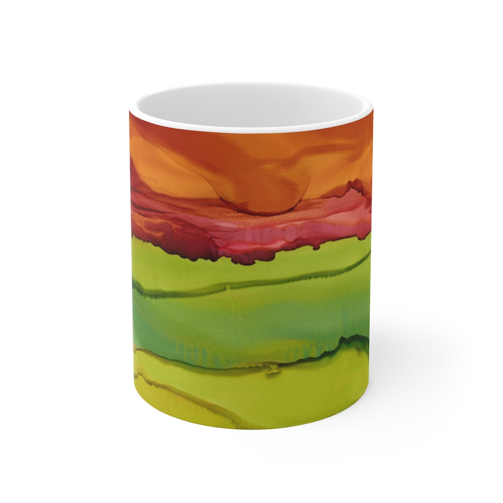 Meadow Sunset Ceramic Mug 11oz