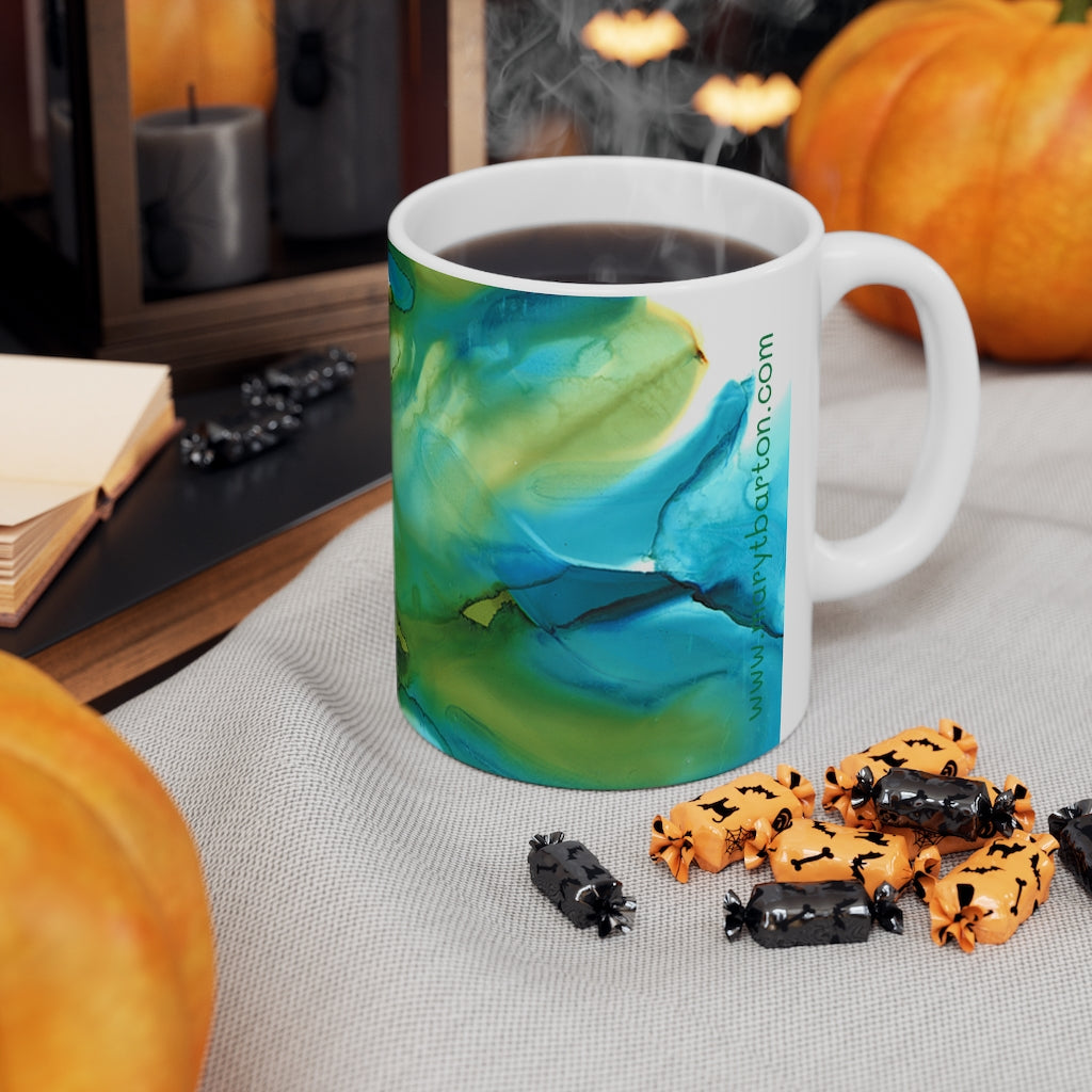 Blue Landscape Ceramic Mug 11oz