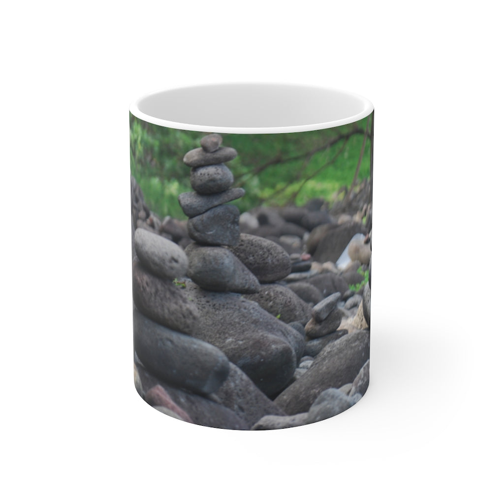 Stacked Beach Stones Ceramic Mug 11oz