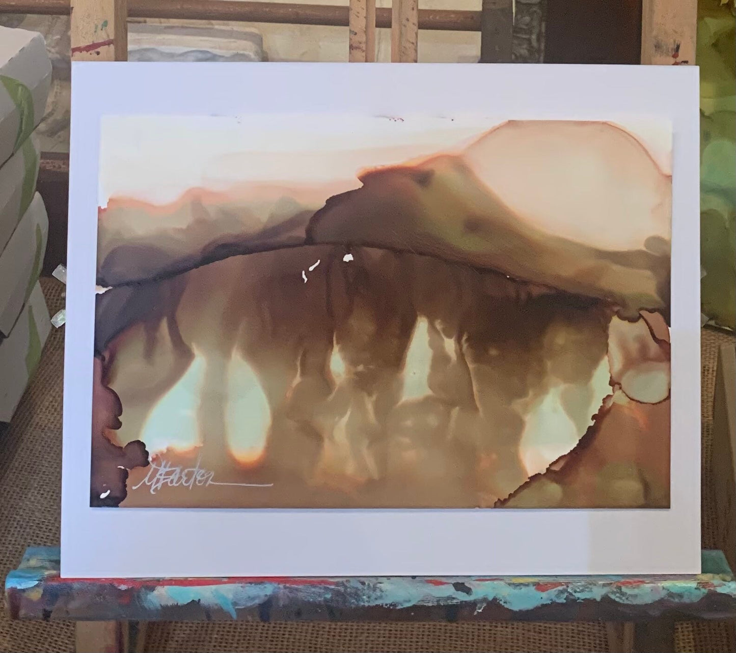 Glimpses of Greatness (Divine Reflections) … original alcohol ink