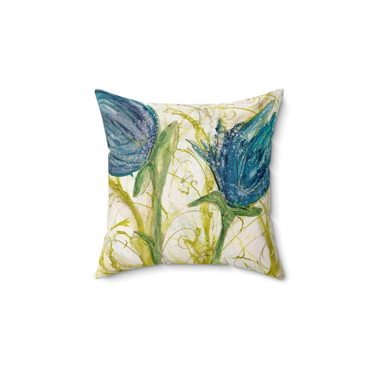 Rejoice Faux Suede Square Pillow
