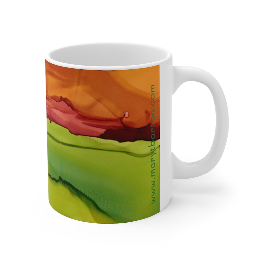 Meadow Sunset Ceramic Mug 11oz