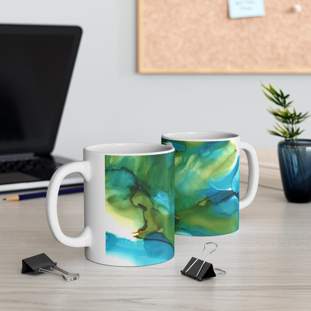 Blue Landscape Ceramic Mug 11oz