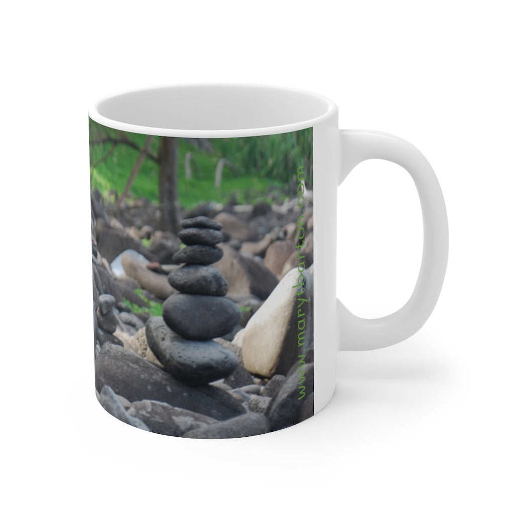 Stacked Beach Stones Ceramic Mug 11oz