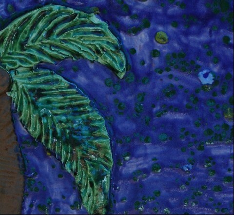 A Starry Night in the Tropics ceramic wall tile